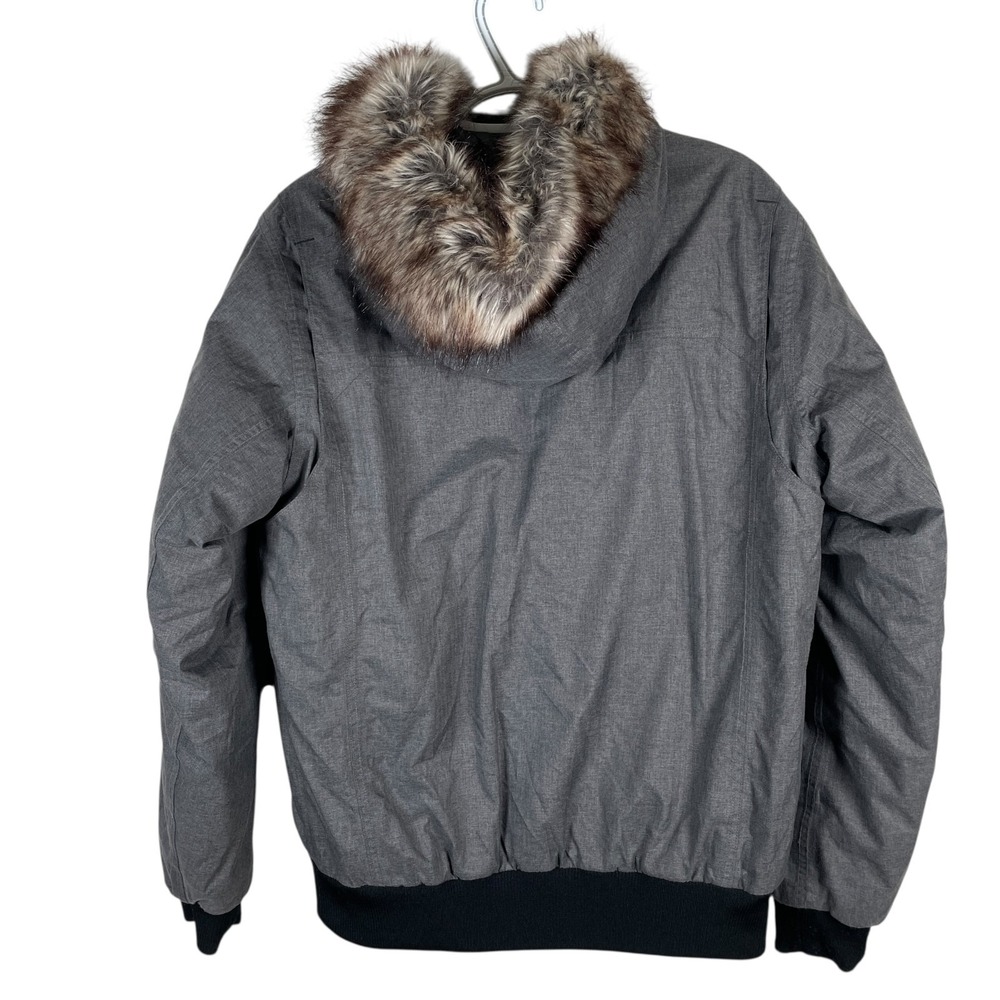Eddie Bauer Superior Down WeatherEdge Parka Jacket Mens S Gray Faux Fur Hooded - Picture 3 of 9